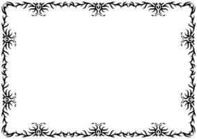 Border and frame vector element with vintage ornament style. Decorative line for frame, page, template, poster, new year greeting card, invitation, certificate.