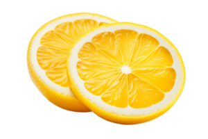 AI generated Lemon Slice Isolated on Transparent Background. AI png