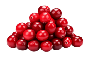 AI generated Pile of Cranberries Isolated on a Clear Background. AI png