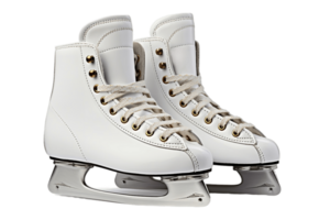 ai gegenereerd ijs skates met veters Aan transparant achtergrond. ai png