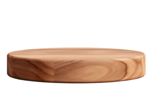 AI generated Wooden Podium for Product Advertising, Isolated on Transparent Background. AI png