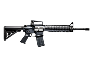 ai generado m16 rifle en transparente antecedentes. ai png