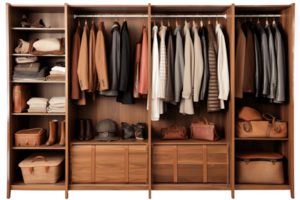 AI generated Wardrobe on Transparent Background. AI png