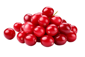 AI generated Pile of Cranberries Isolated on a Clear Background. AI png