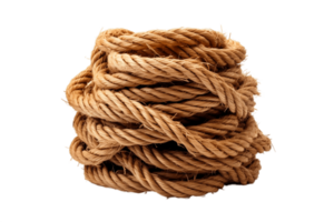 AI generated A Stack of Rope on a Transparent Background. AI png