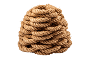 AI generated A Stack of Rope on a Transparent Background. AI png