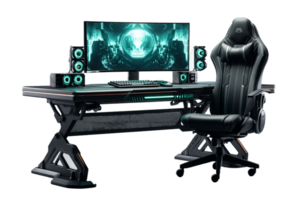 AI generated Gaming Desk Isolated on Transparent Background. AI png