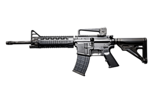 ai generado m16 rifle en transparente antecedentes. ai png