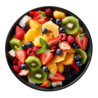 ai généré coloré mixte fruit salade dans bol png