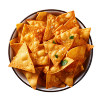 AI generated Top View Nachos Chips png