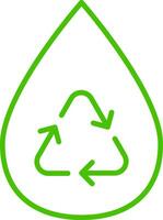 reuse water line icon symbol illustration vector