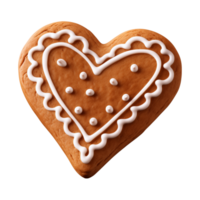 ai generato a forma di cuore biscotto o biscotto isolato su un' trasparente sfondo png
