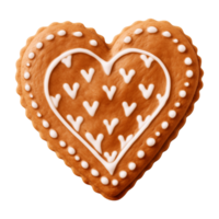 ai généré en forme de coeur biscuit ou biscuit isolé sur une transparent Contexte png