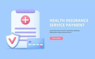 Banner Health insurance service payment concept vector