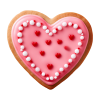 ai généré en forme de coeur biscuit ou biscuit isolé sur une transparent Contexte png