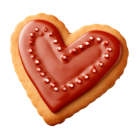 ai généré en forme de coeur biscuit ou biscuit isolé sur une transparent Contexte png