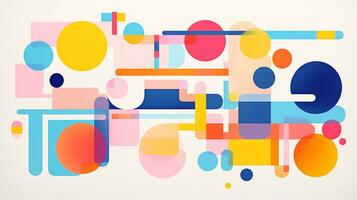 AI generated illustration of an background with abstract geometric photo