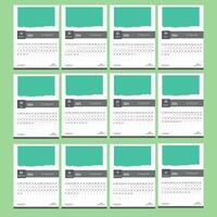 Modern new year calendar template Design , Calendar for year 2024 , professional corporate calendar design . vector