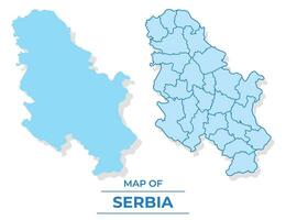 serbia sencillo contorno mapa vector ilustración