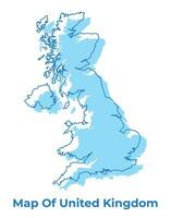 Britain simple outline map vector illustration