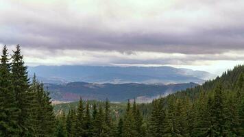 Cloud time lapse in the mountainous region of the Carpathians video