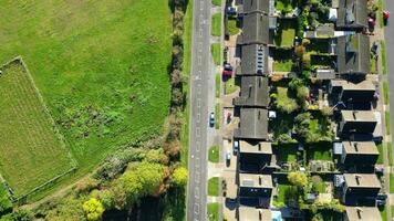 aereo Visualizza di letchworth giardino città di Inghilterra UK. novembre 11, 2023 video