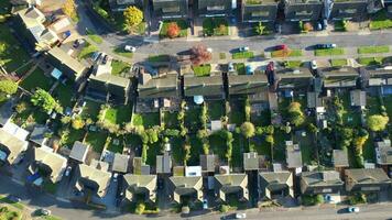 antenn se av letchworth trädgård stad av England Storbritannien. november 11:e, 2023 video