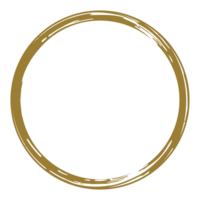 Zen Circle Icon Symbol in Gold Color. Zen Illustration for Logo, Art Frame, Art Illustration, Website or Graphic Design Element. Format PNG