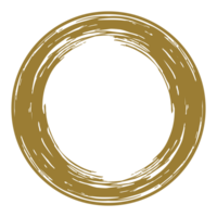 Zen Circle Icon Symbol in Gold Color. Zen Illustration for Logo, Art Frame, Art Illustration, Website or Graphic Design Element. Format PNG