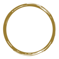 Zen Circle Icon Symbol in Gold Color. Zen Illustration for Logo, Art Frame, Art Illustration, Website or Graphic Design Element. Format PNG