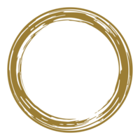 Zen Circle Icon Symbol in Gold Color. Zen Illustration for Logo, Art Frame, Art Illustration, Website or Graphic Design Element. Format PNG