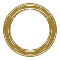 Zen Circle Icon Symbol in Gold Color. Zen Illustration for Logo, Art Frame, Art Illustration, Website or Graphic Design Element. Format PNG