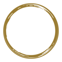 Zen Circle Icon Symbol in Gold Color. Zen Illustration for Logo, Art Frame, Art Illustration, Website or Graphic Design Element. Format PNG