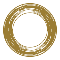 Zen Circle Icon Symbol in Gold Color. Zen Illustration for Logo, Art Frame, Art Illustration, Website or Graphic Design Element. Format PNG