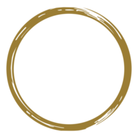 Zen Circle Icon Symbol in Gold Color. Zen Illustration for Logo, Art Frame, Art Illustration, Website or Graphic Design Element. Format PNG