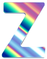 holographisch glänzend Alphabet png