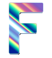 holographique brillant alphabet png