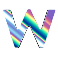 Holographic shiny alphabet png