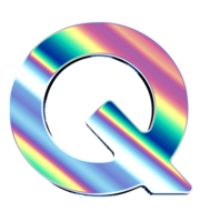 Holographic shiny alphabet png