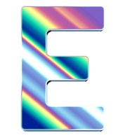 holographique brillant alphabet png