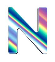 Holographic shiny alphabet png