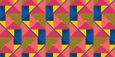 geometric pattern vector shape with red yellow blue color.