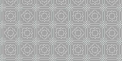 islamic geometric patter vector with gray color background for background design.
