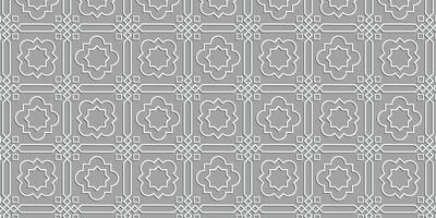 islamic geometric patter vector with gray color background for background design.