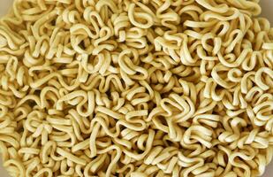 Traditional asian instant noodles texture for background close up photo