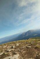 Mount Hoverla hanging peak of the Ukrainian Carpathians against the background of the sky photo