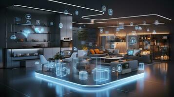 AI generated Connected Living, The IoT Revolution in Smart Homes. AI Generated photo