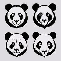 vector panda icono versátil diseño elemento para creatividades