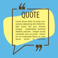 Quote frames templates quote text bubbles speech bubble vector illustration