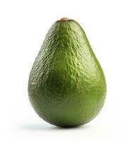 AI generated Whole avocado on white background. AI Generated photo